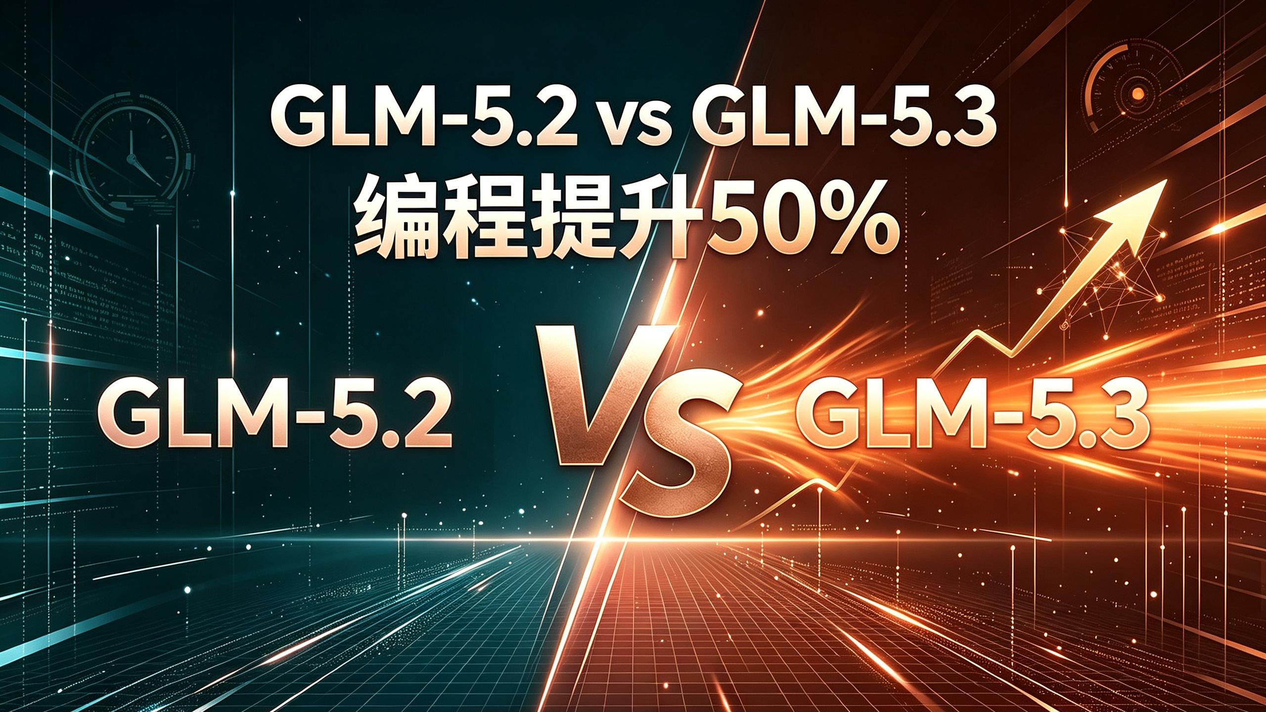 GLM-5.2 vs GLM-5.3：编程提升50%，同基座后训练跃迁实测